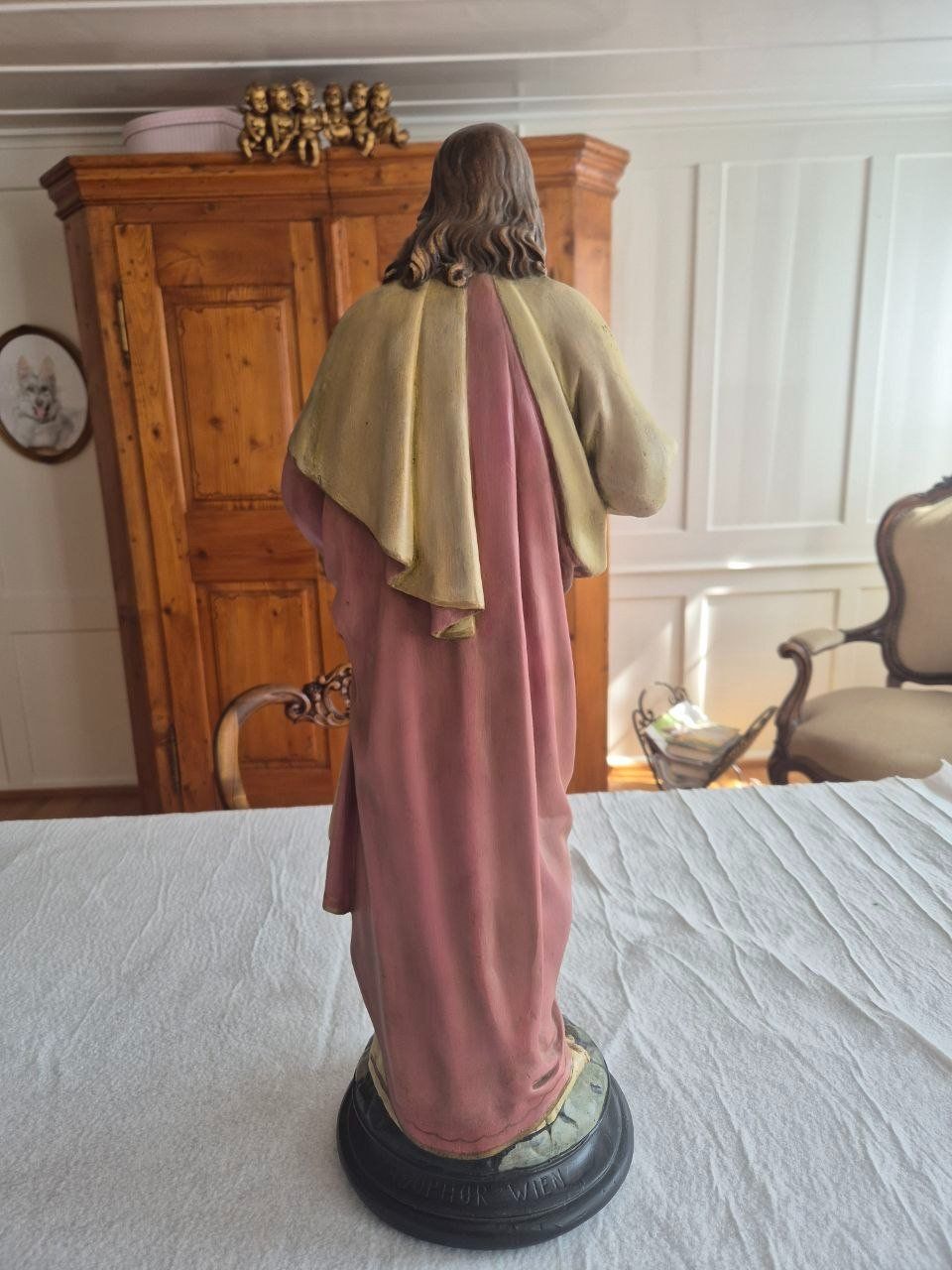 Statuette: Antike Jesusfigur ca 1910 - 1920 aus Gips – Usato da Speicher venduto da Ramtha1 3