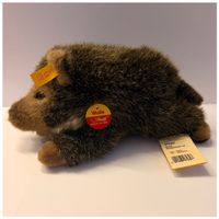 Orginal Steiff Wildschwein Wulle in liegender Ausführung