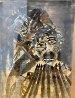 2 Kreaturen Carneval Mischtechnik/Papier 46x35cm