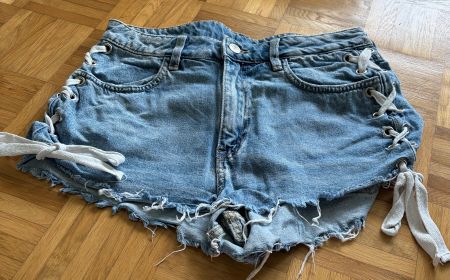 Damen Kurze Jeans Hose,  Gr 38