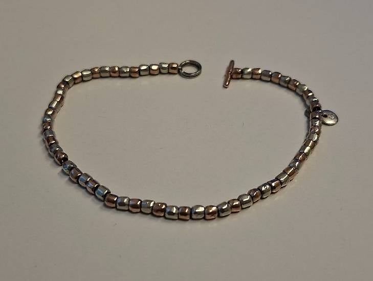 DoDo Bracciali & Braccialetti: Dodo Bracciale Mini Granelli bicolor argento 925 oro rosa 9k – Usato da Bedano venduto da Lauraniki2422 1