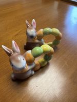 2x Ronds de serviette lapin Pâques printemps déco