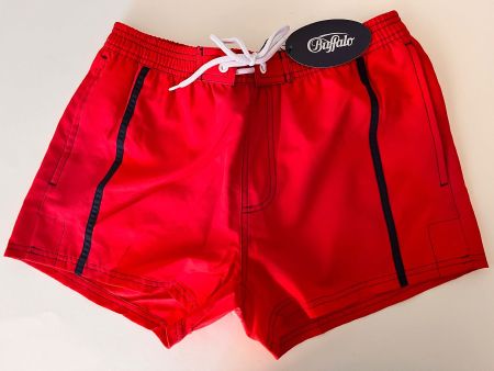 BUFFALO, Badeshorts Herren, Grösse S, Farbe Rot