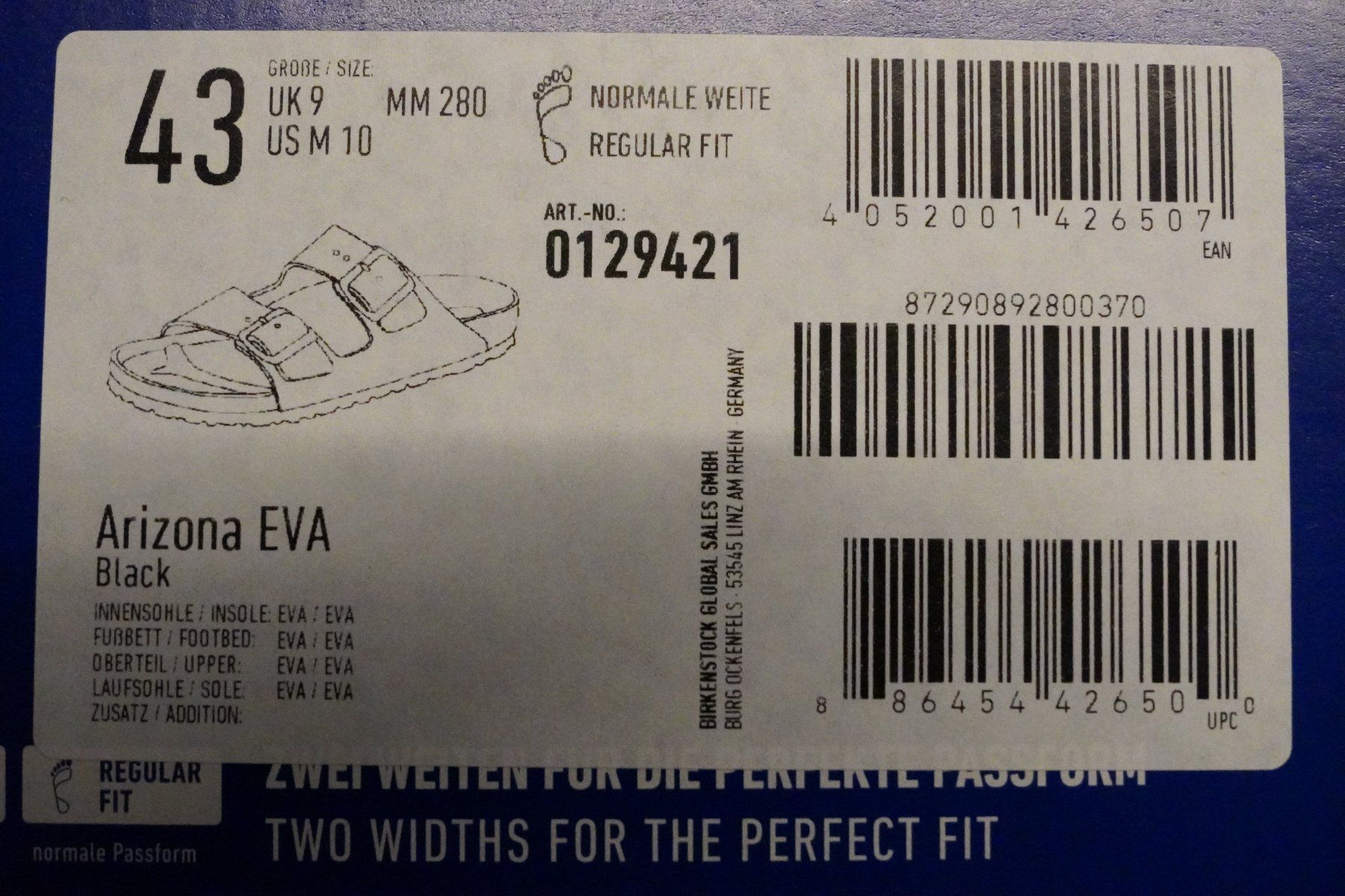 Birkenstock Herrenschuhe: Birkenstock Arizona Eva Black – Neu und originalverpackt aus Oberwil b. Büren von lelicorne 2