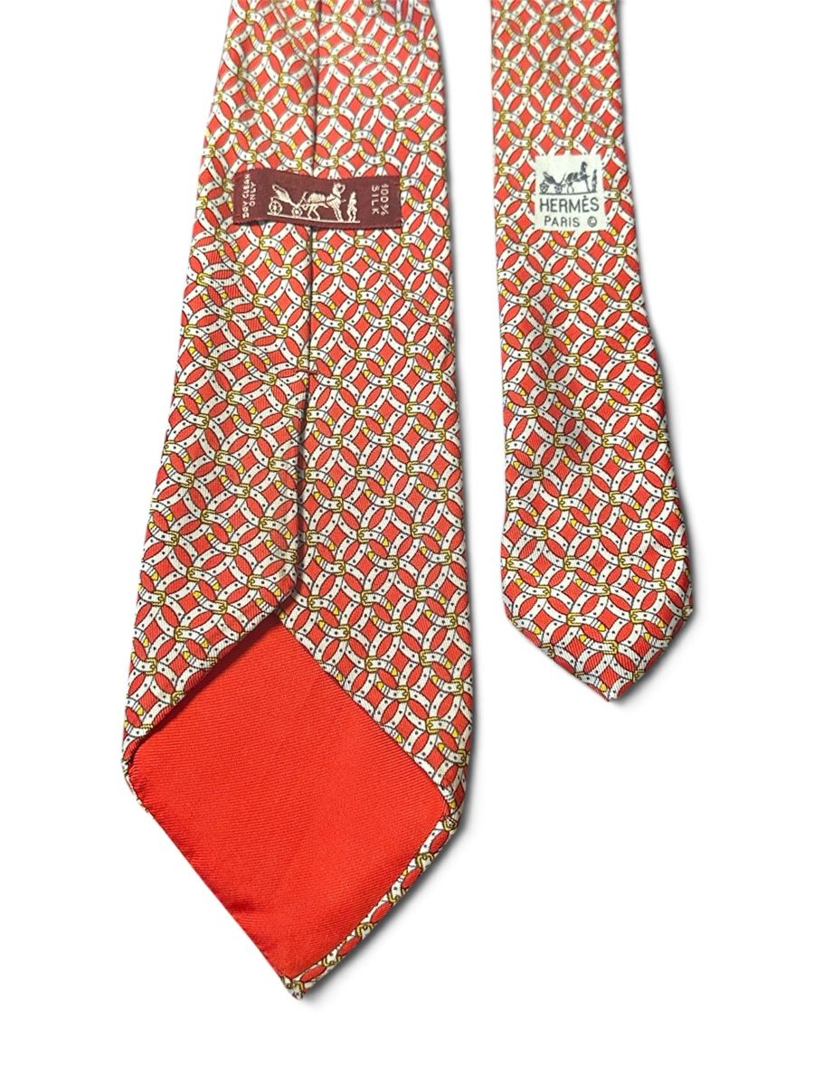 Hermès Krawatten: Hermès Paris Krawatte 100% Seide Rot Original – Gebraucht aus Luzern von jov_6fx7 1