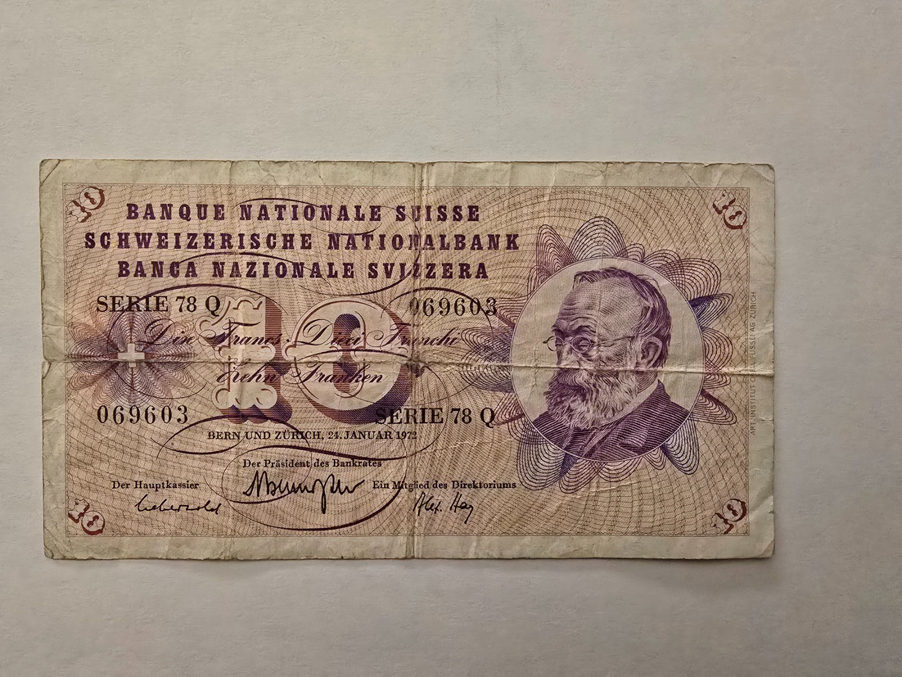 Banconote: Billets de 10 francs, Série 78 Q – Usato da Neuenhof venduto da brasvarela