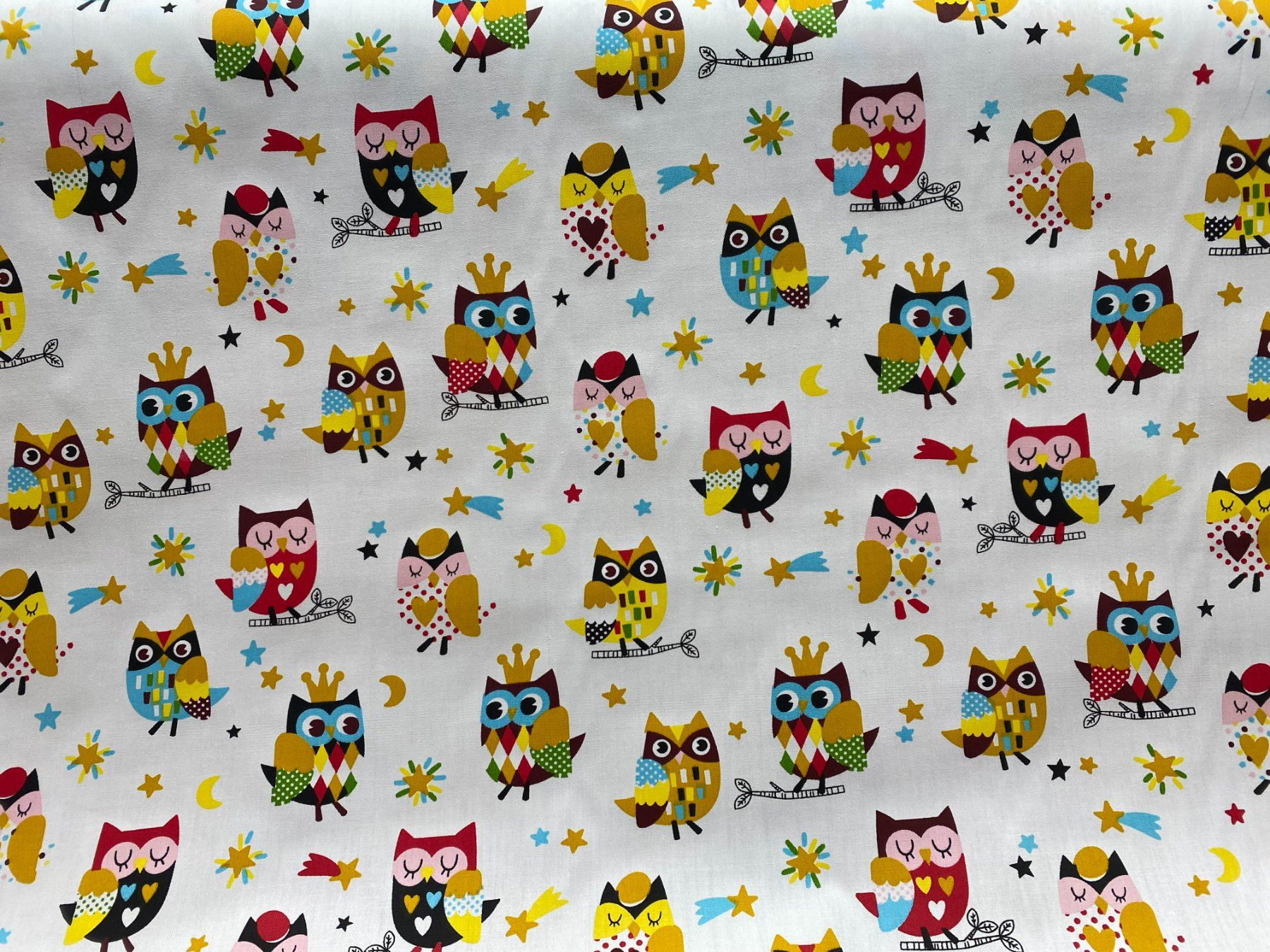 Tessuti: Tissu coton blanc imprimé oiseaux – Nuovo e nell'imballaggio originale da Préverenges venduto da mam_629h