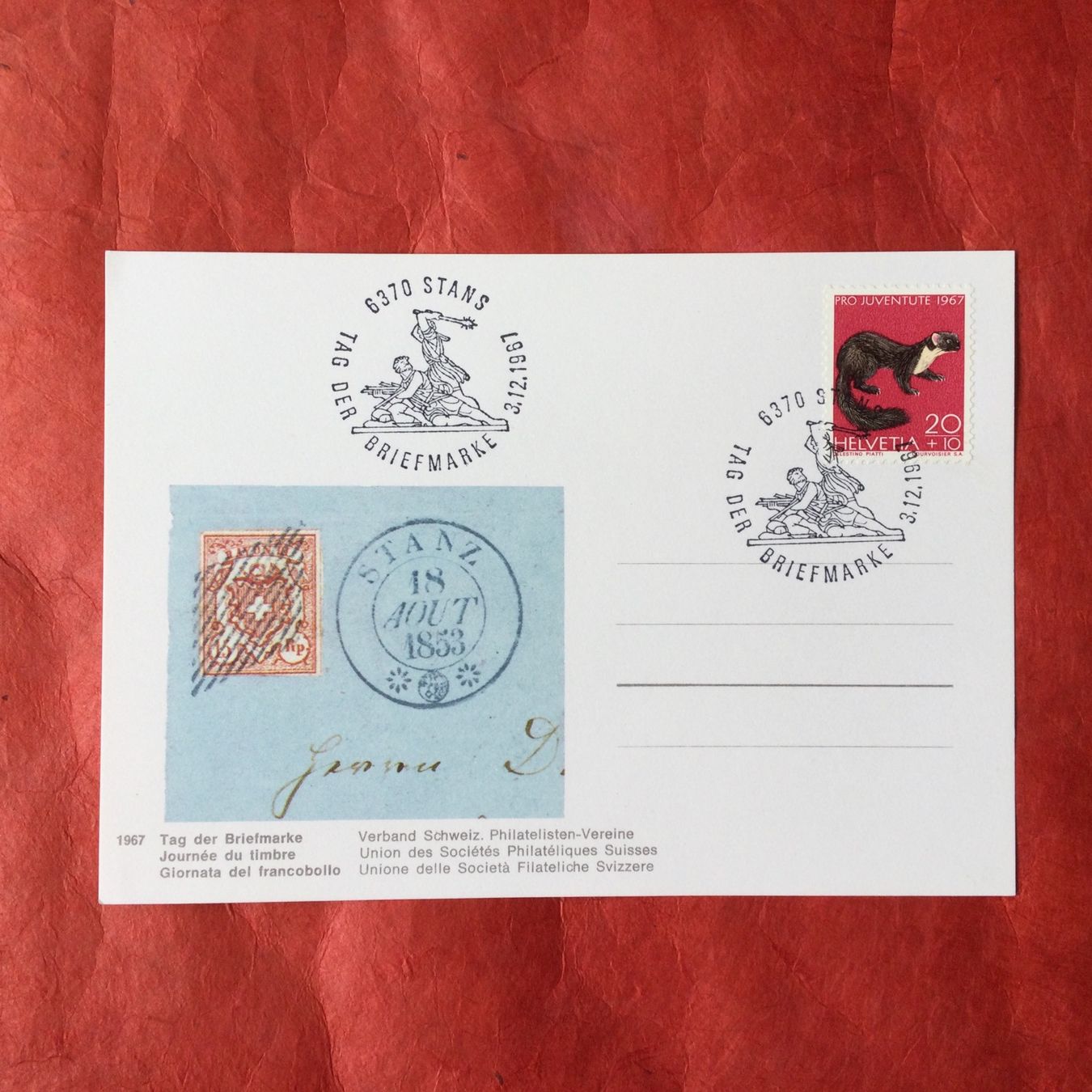Tous les timbres: Tag der Briefmarke 1967 Stans. Karte. – D'occasion à S. Pietro par bro_jjl9