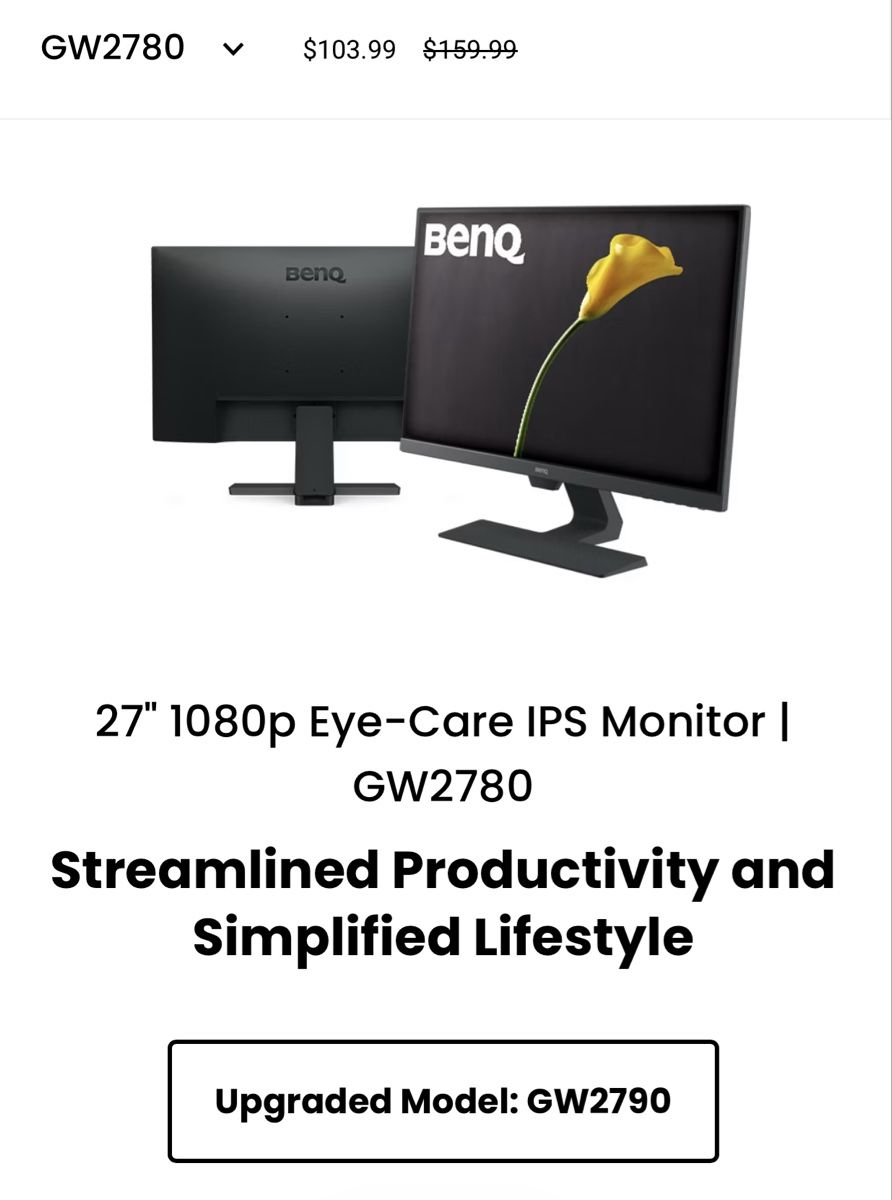 BenQ Ecrans: Bildschirm BENQ GW2780 – D'occasion à Zürich par fra_nrp5 5