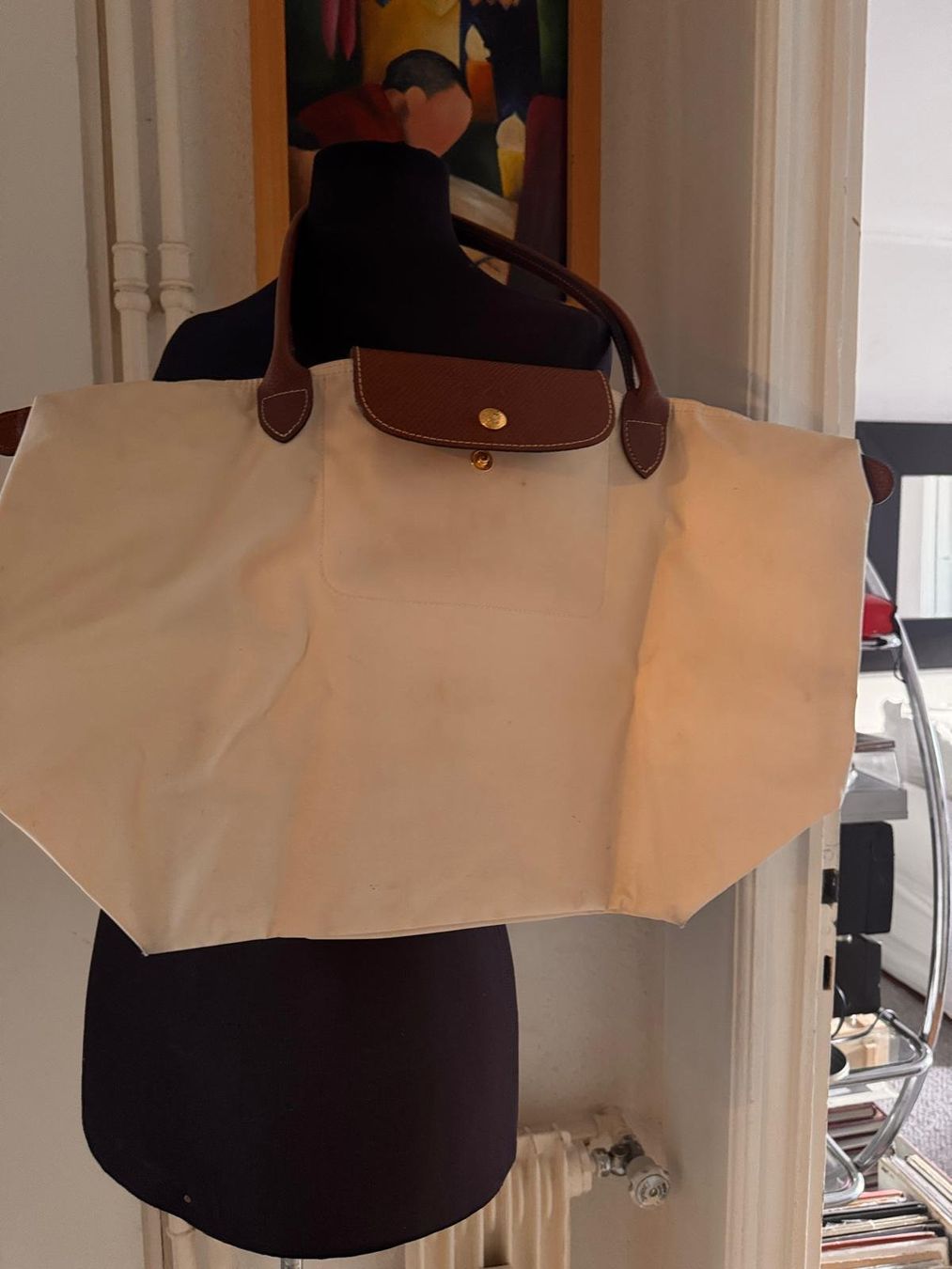 Longchamp Borse da donna: Sac Longchamp Pliage Beige Cuir Marron – Usato da Genève venduto da lailas_things 3
