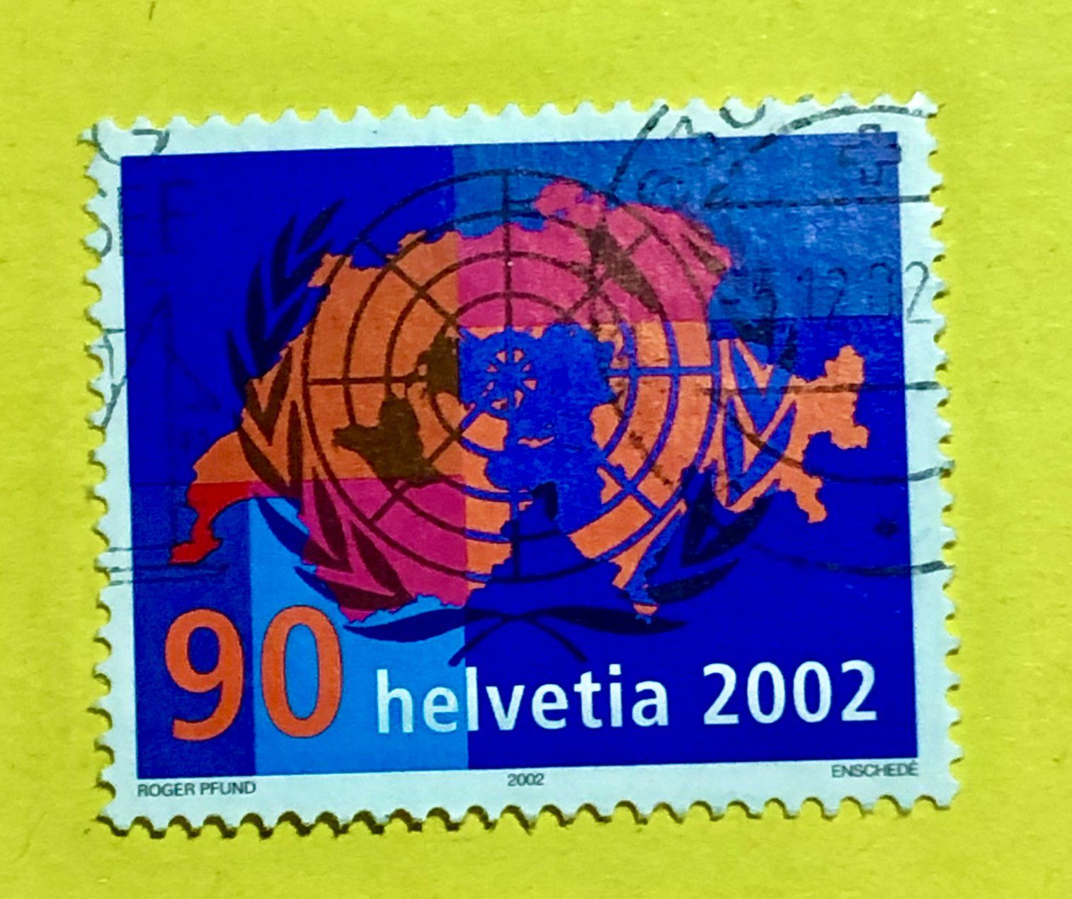 Alle Briefmarken: Nr.1059  GESTEMPELT UNO-Beitritt  2002    – Gebraucht aus Aarau von Billa007