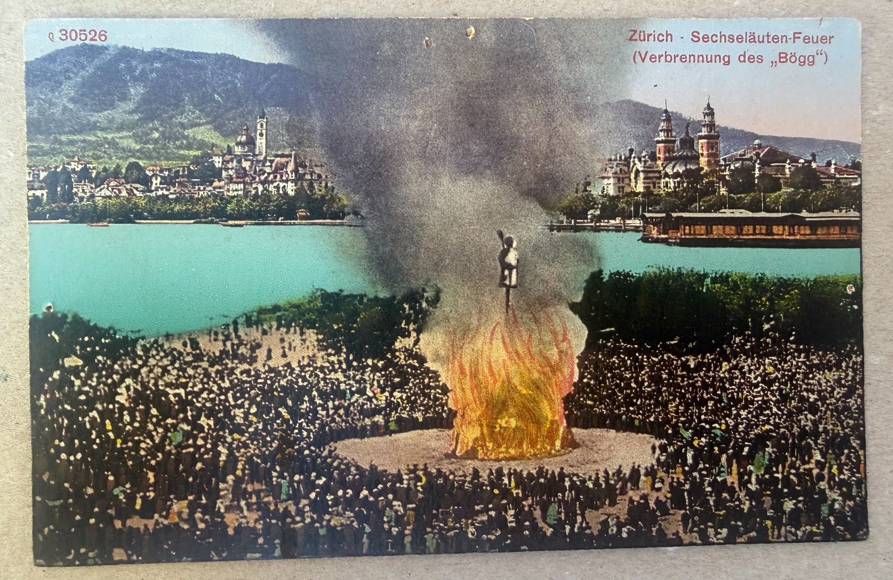 Cartoline postali: ZÜRICH - Sechseläuten / "Bögg" - Ansichtskarte – Usato da Tegerfelden venduto da siebenmacky