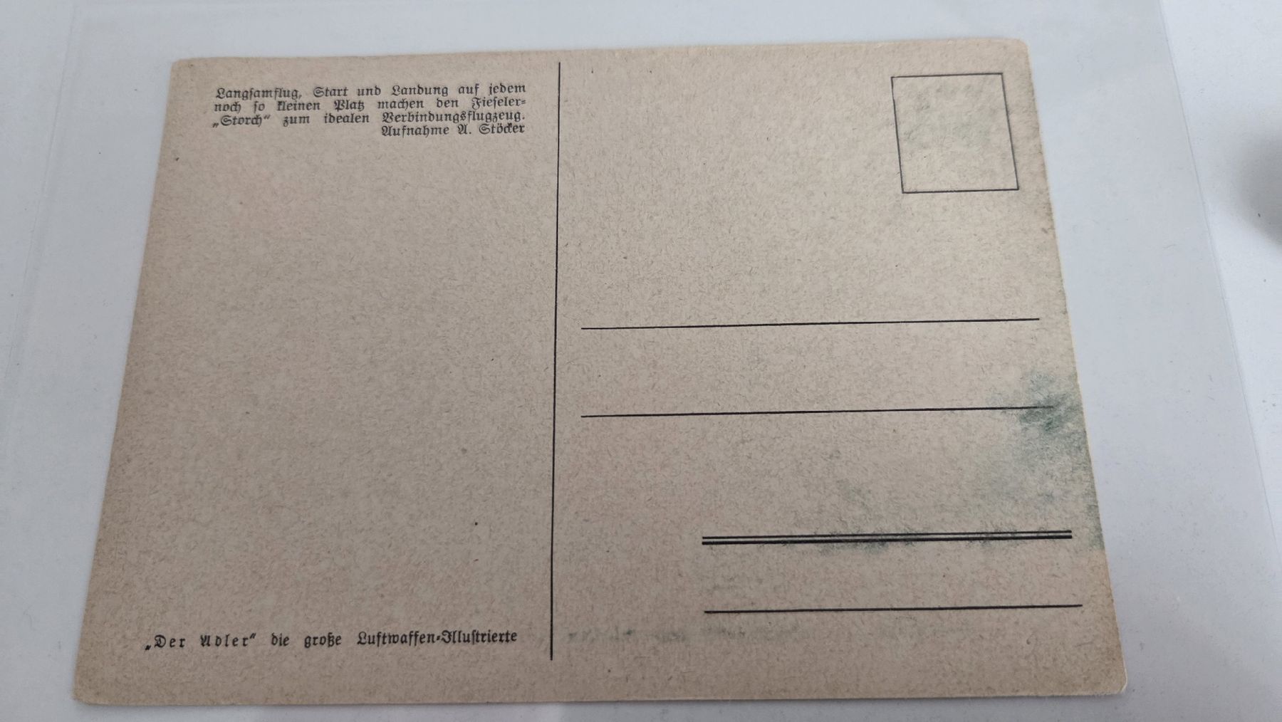 Cartoline postali: Ansichtskarrte Flieger Storch – Usato da Arni AG venduto da Moth68 1