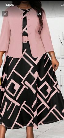 Elegantes Kleid mit Blazer, Grösse XL Herbst Look