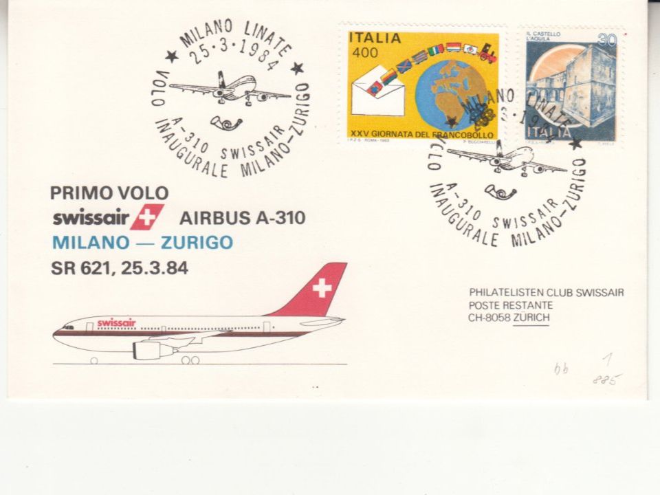 Tutti i francobolli: SLH RF 84.1 a Mailand - Zürich – Usato da Bürglen TG venduto da StampGraf