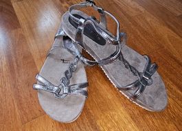 Tamaris schicke Sandalen (taupe-silber) - Gr. 41