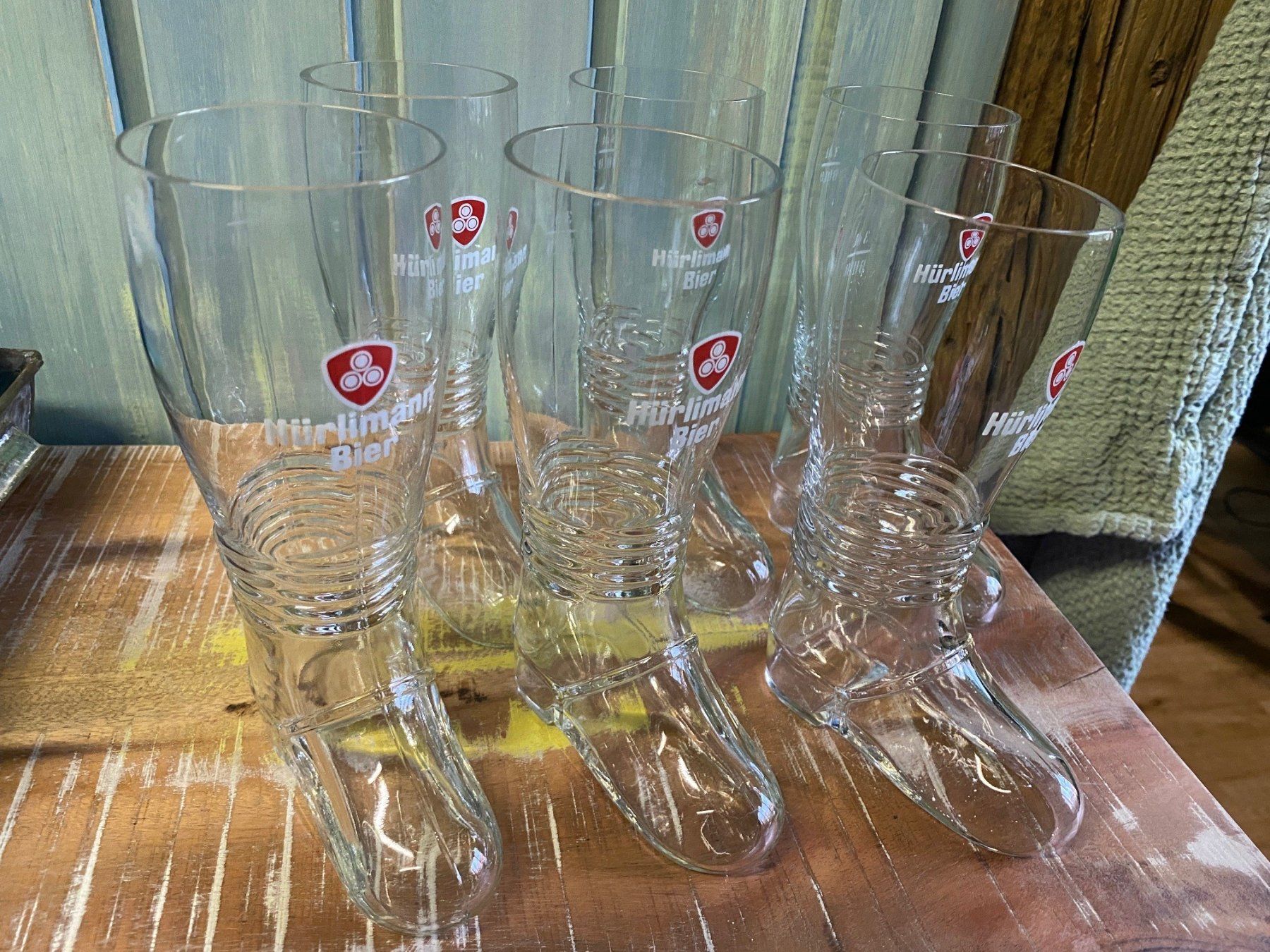 Hürlimann Bicchieri: Biergläser Stiefel Hürlimann – Nuovo (secondo la descrizione) da Bätterkinden venduto da Aendru64 4