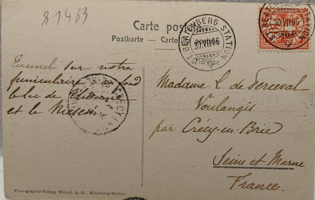 Ansichtskarten: BEATENBERGBAHN  -  1906 – Gebraucht aus Delémont von Domdom1 1