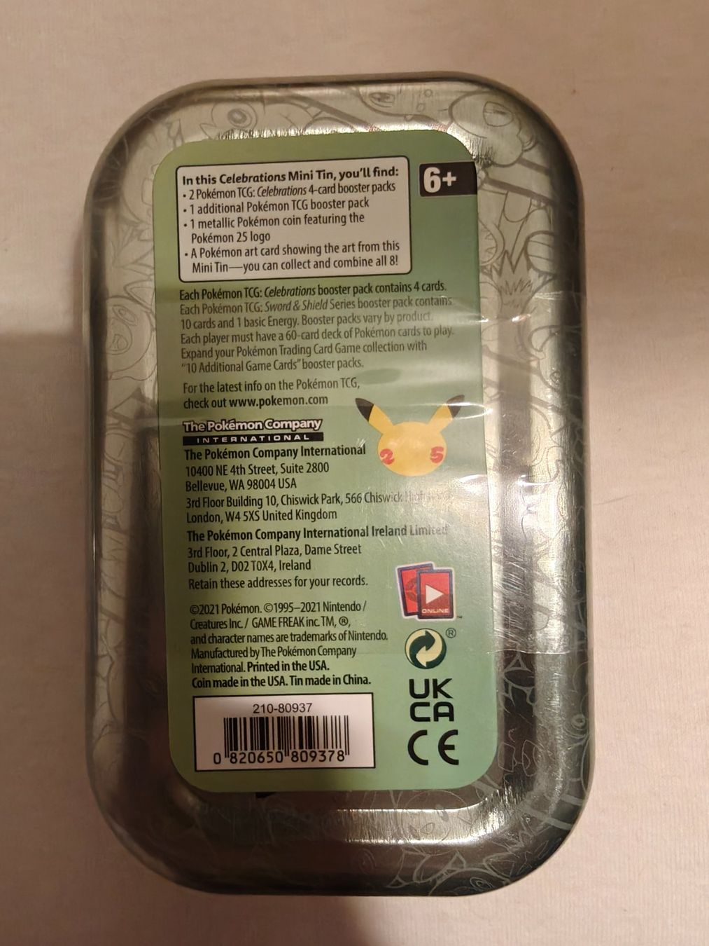 Pokémon Sammelbilder & Trading cards: Pokémon 25th Celebration Mini Tin ab CHF 1.- – Neu und originalverpackt aus Schaffhausen von Dionyson 1
