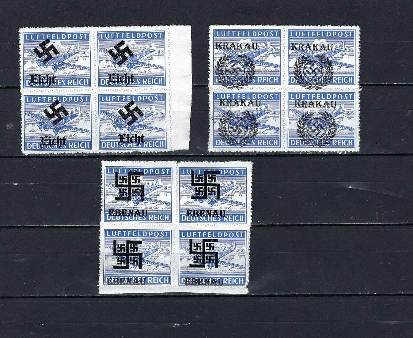Tous les timbres: Luftfeldpost mit Aufdruck ** – Neuf avec emballage d'origine à Lindau par Rickie123