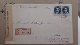 Einschreiben Deutsches Reich nach Paris