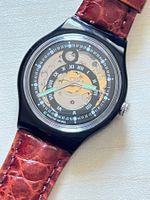 Swatch Automatik Herrenuhr mit Lederarmband, Vintage!