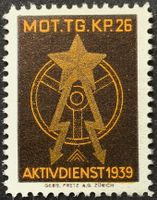 Soldatenmarke 2.WK, Mot Tg Kp 26, dbraun/bronze, Wi Tg 42