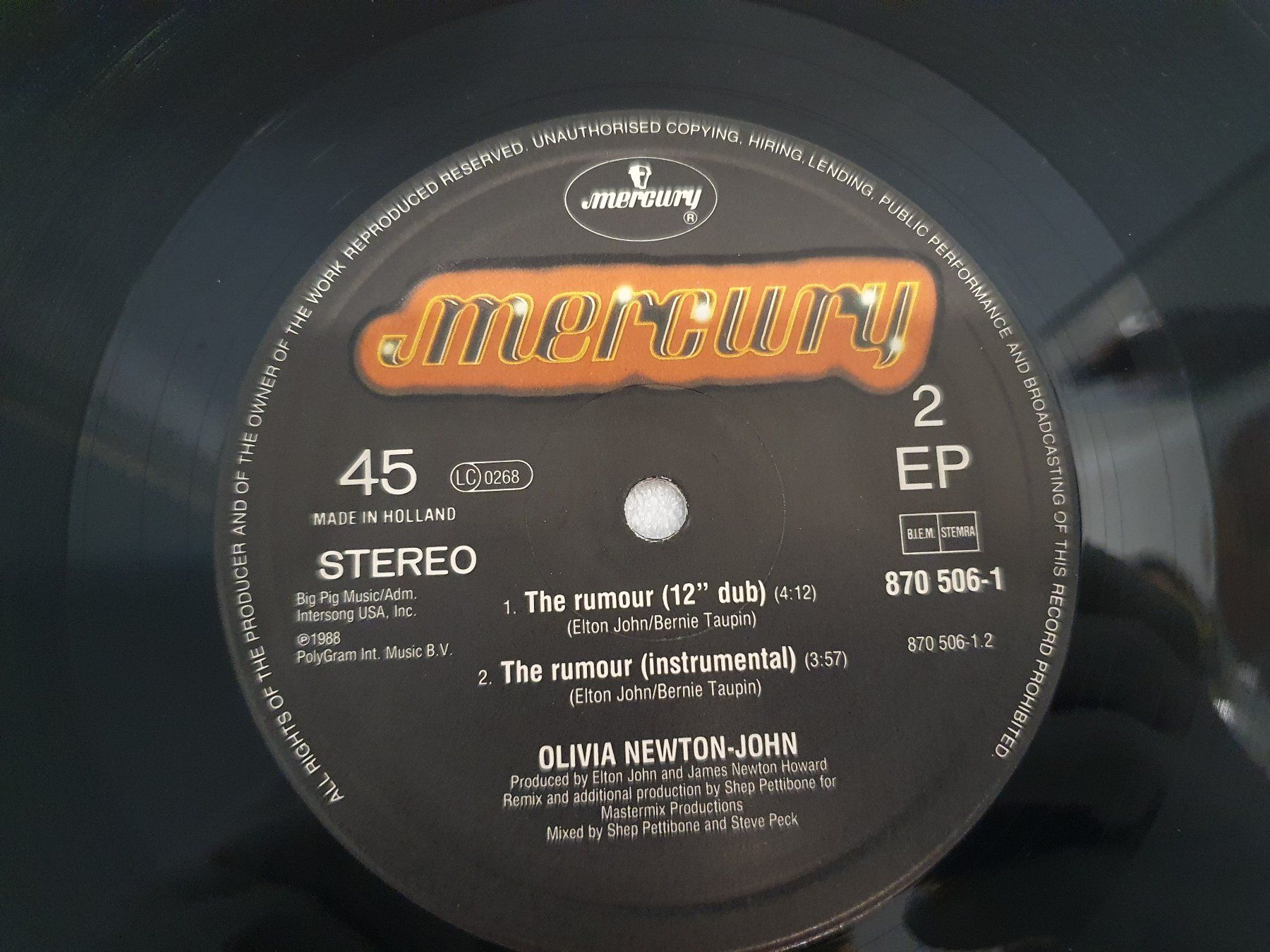 Dischi in vinile: Olivia – The Rumour – Usato da Uster venduto da Vinyl-Leidenschaft 5
