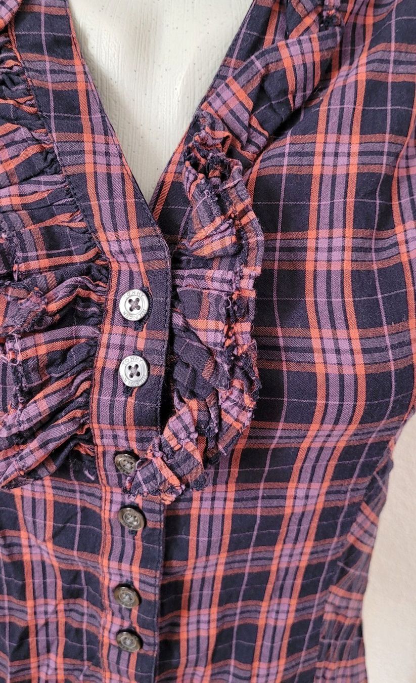 Tommy Hilfiger Blusen: Tommy Hilfiger Kurzarm Bluse Gr. XS Karo – Gebraucht aus Füllinsdorf von Sunnebliemli7 2