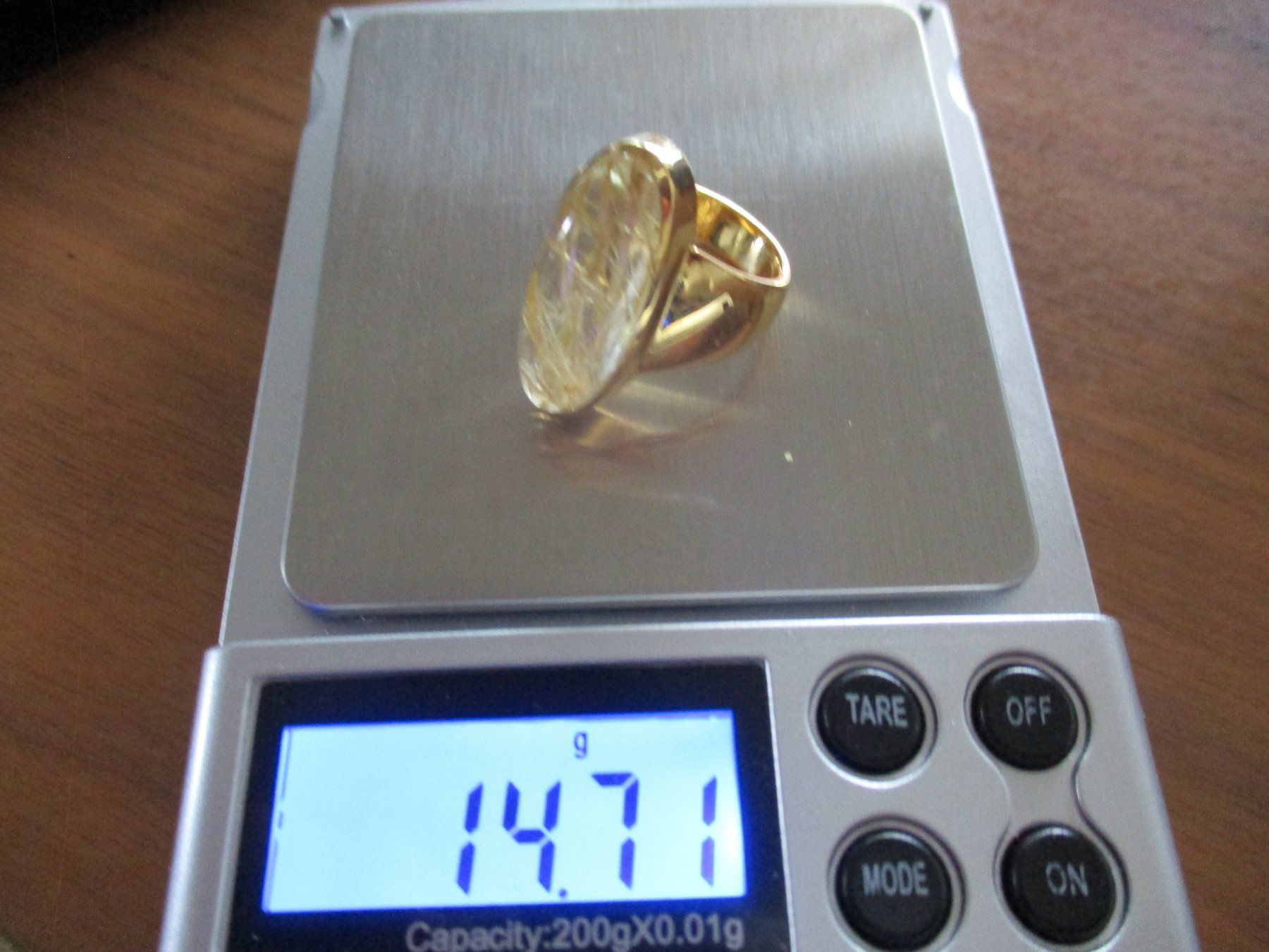 Bagues: Ring Gold 750 mit Rutilquarz Oval NEU – Neuf (Voir description) à Wil SG par garou40 3