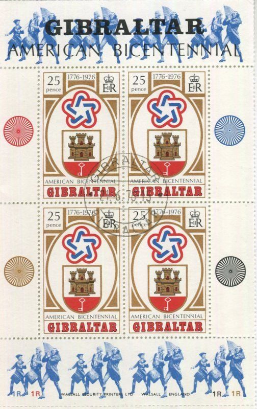 Tous les timbres: Block "Unabhängigkeitskrieg USA". Gibraltar – Neuf avec emballage d'origine à Basel par Butsch5