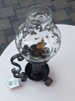 Bougeoir Heibi métal forgé et verre soufflé artisanale