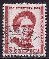 Pro Juventute SBK-Nr. 138 (Johanna Spyri 1951) gestempelt