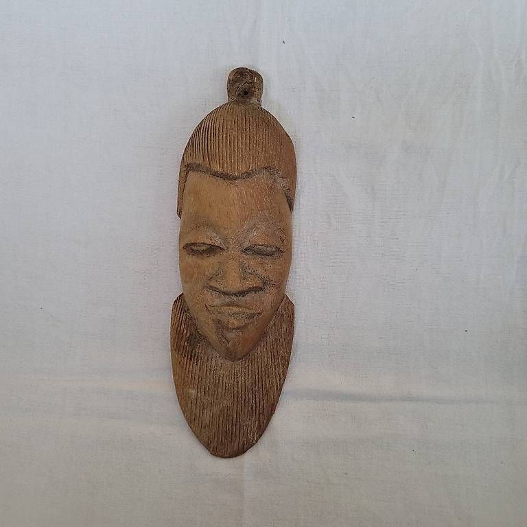 Arte internazionale: Holz Gesichtsmaske  handgeschnitzt  Ethno Deko – Usato da Berneck venduto da tin_9llh