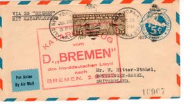 Via SS Bremen mit Katapultflug 1929