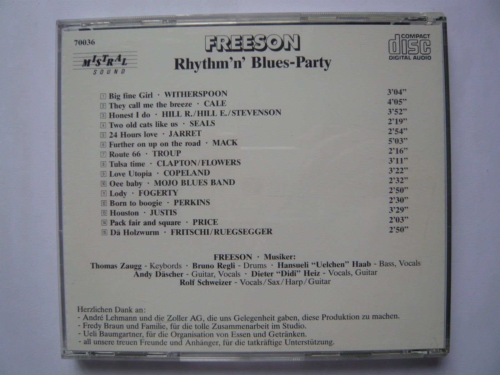 CD: FREESON Rhythm'n Blues - Party – Usato da Winterthur venduto da Cajun 1