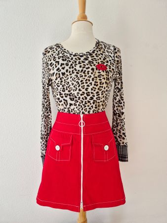 MARC AUREL SHIRT PULLI TUNIKA ANIMAL PRINT 42 L GLITZER TOP