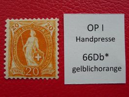 Stehende Helvetia: 66Db ungebraucht * kat: 200.-+