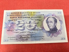 20 Franken Banknote 1971 wenig gebraucht TOP