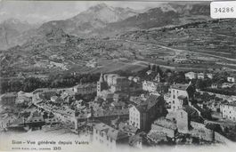 Sion - Vue generale depuis Valere