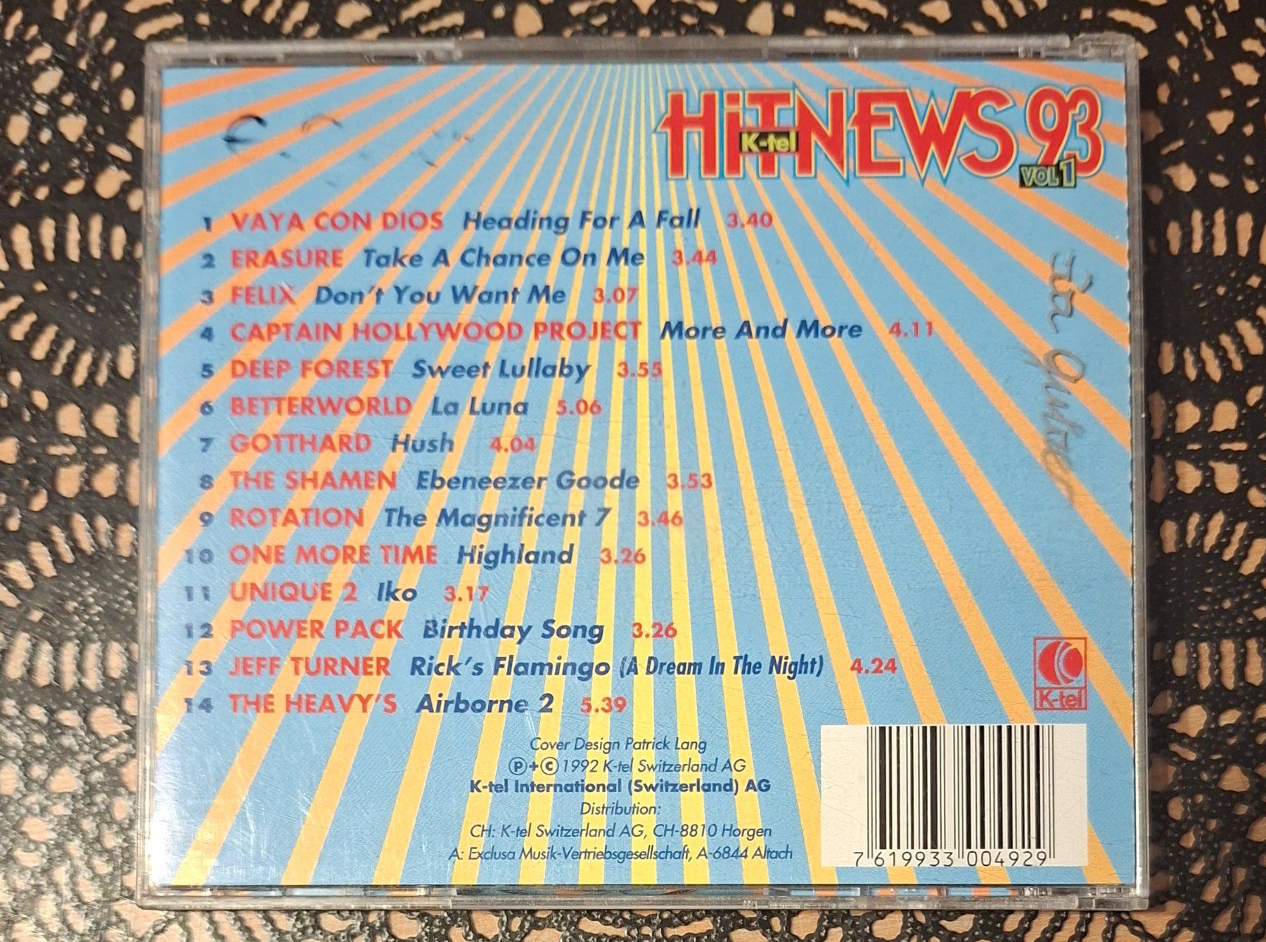 CD: Hit News 93 Vol.1, Hit Compilation CD Sampler 1993 – Usato da Schönenberg TG venduto da Gregolino76 1