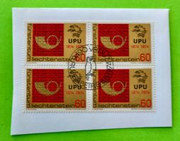 Briefmarken aus Liechtenstein 4 er Block mit Papier 