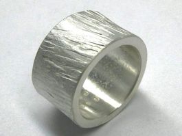 Designer Ring massiv Silber 999 elepsos Handarbeit / Gr. 52