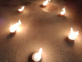 für Party oder Event  Feuertopf aus 100% Recyclingwachs