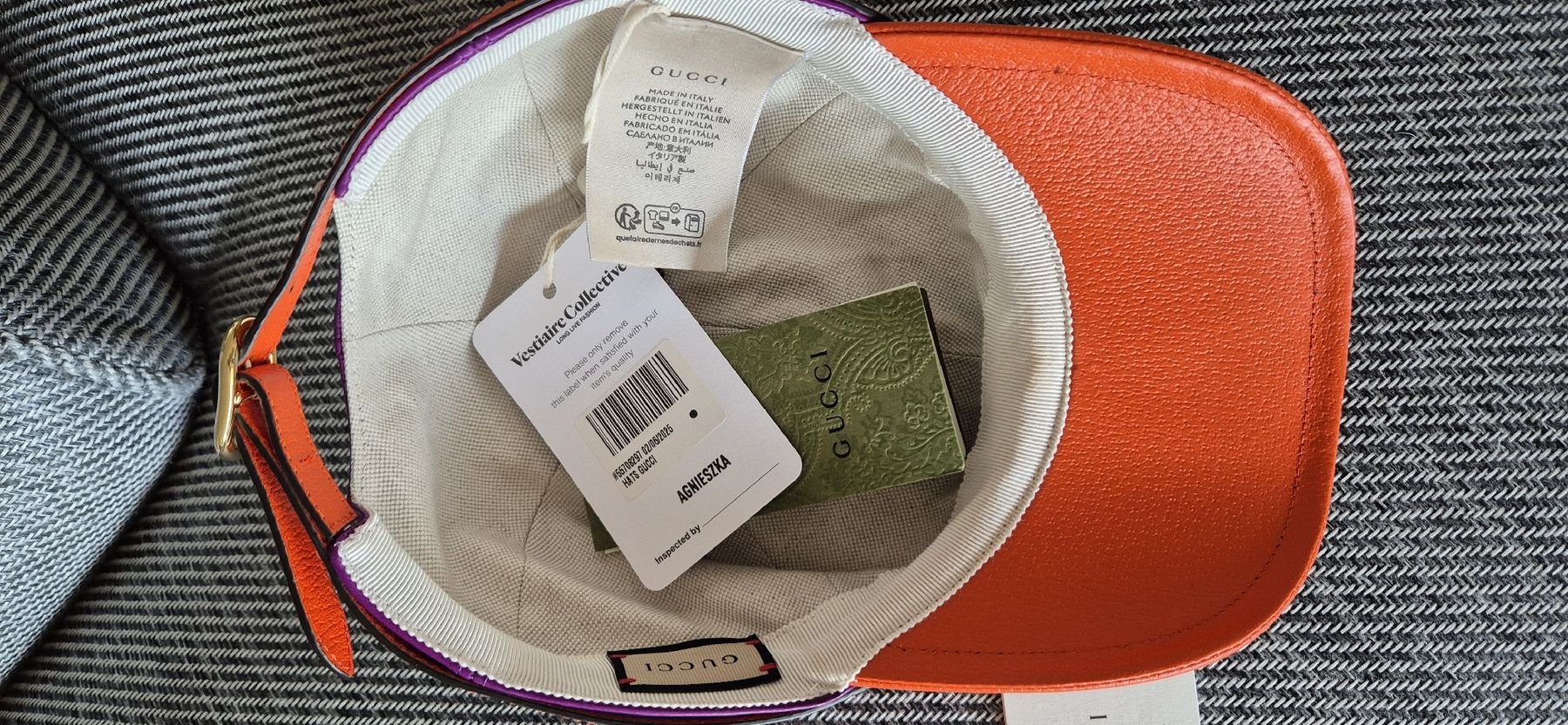 Gucci Copricapi, berretti & cappellini: Gucci Leder-Cap – Nuovo e nell'imballaggio originale da Herznach venduto da DieMartin 3