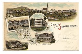 Gruss aus Schwellbrunn (AR) Harmonie - Kreuz - Litho - 1901