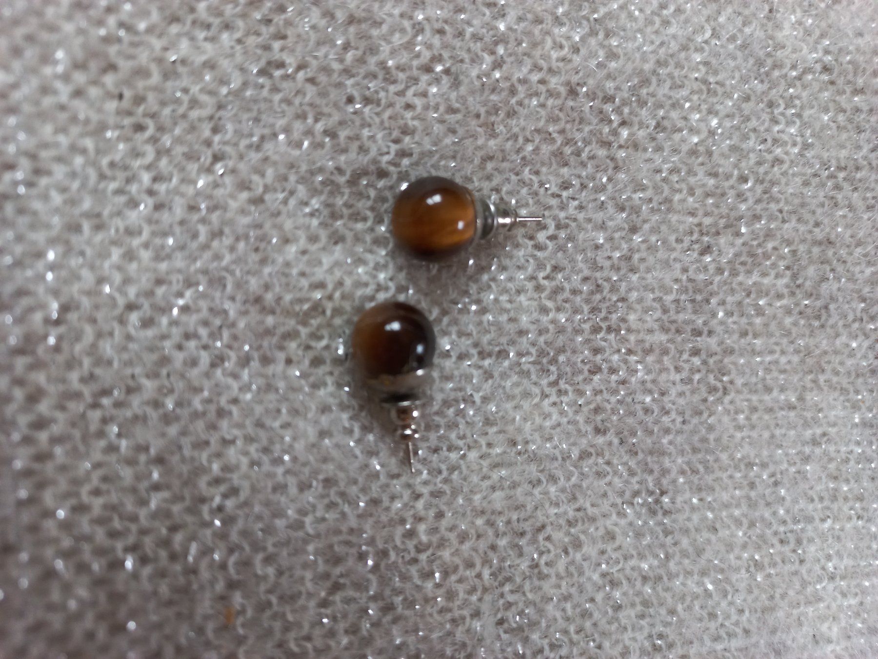 Ohrringe & -stecker: Tigerauge Ohrstecker – Gebraucht aus Riet (Neftenbach) von reisenmilian 1