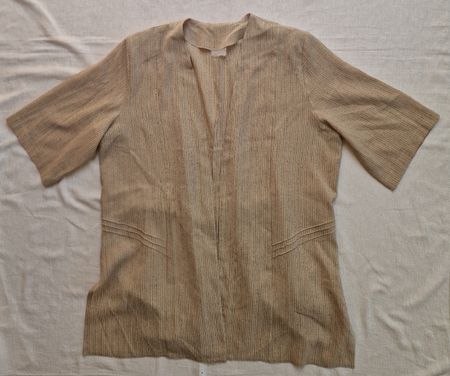 Leichter Sommerblazer / Longbluse in Beige (Drapp) – Gr. XXL