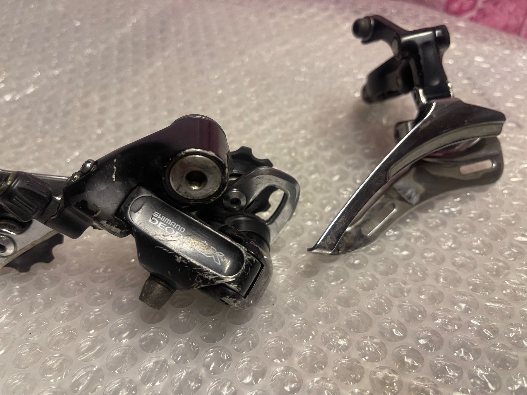 Shimano Ersatzteile: Shimano Deore LX 31,8 Umwerfer und Schaltwerk – Gebraucht aus Giubiasco von bulag 1