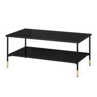 IKEA ÄSPERÖD Couchtisch Coffee Table, Black/Gold 115x58 cm
